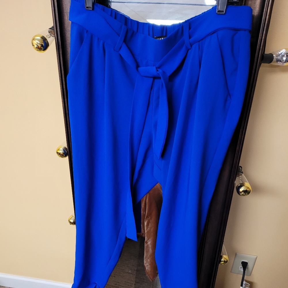 Torrid Cobalt Blue Tapered Stretch Pants